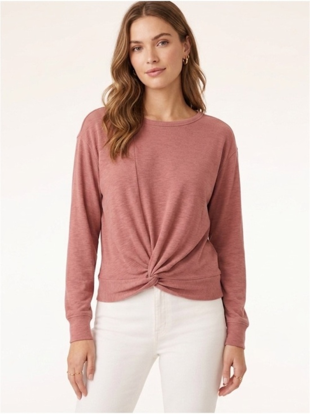 Knit & Ace Blush Long Sleeve Top Size Medium